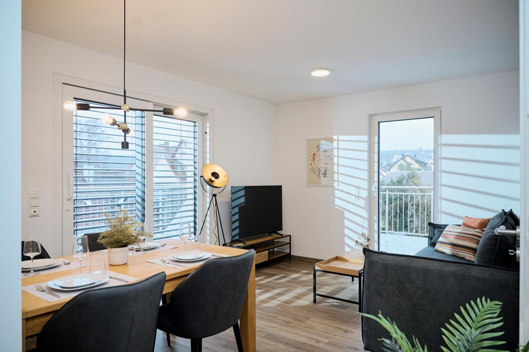 Moderne Apartments Mit Highspeed-Wlan Und Gratis-Tiefgarage Ihr Perfekter Rueckzugsort Nahe Dem Zentrum Und Der Therme I Barrierearm Bad Kissingen Exterior photo