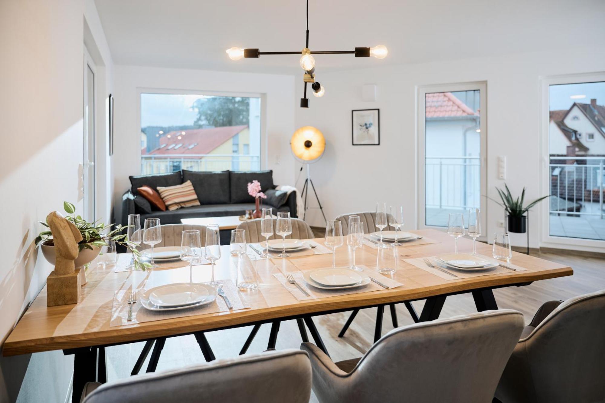 Moderne Apartments Mit Highspeed-Wlan Und Gratis-Tiefgarage Ihr Perfekter Rueckzugsort Nahe Dem Zentrum Und Der Therme I Barrierearm Bad Kissingen Exterior photo
